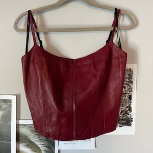 Genuine Leather Bebe Corset Top